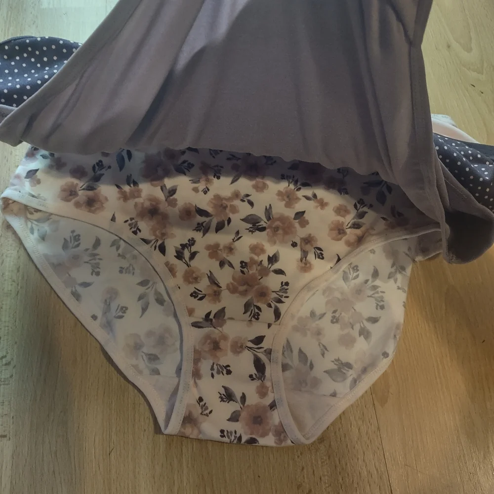 NWT Marilyn Monroe Leopard and Polka Dot Panties Set - Purple and Cream - Picture 5 of 12